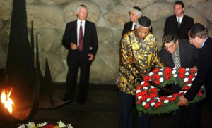 Nelson Mandela at Yad Vashem in Jerusalem